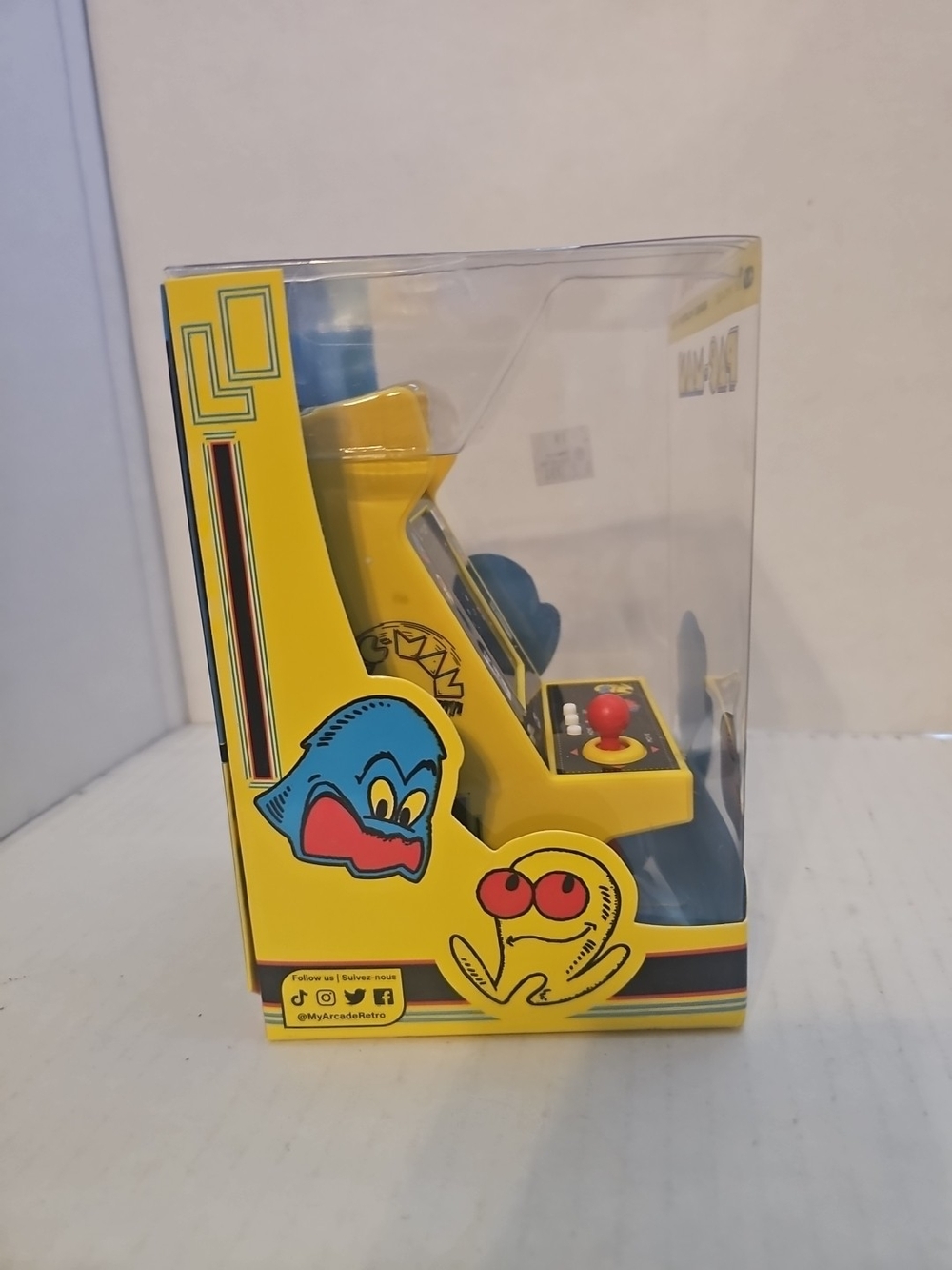 Arcade Pac-Man Mini Retro Arcade — Yellow with Red Joystick and Blue Accents - Picture 5 of 6